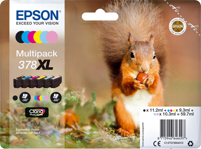 Epson 378XL Cartouches Pack Combiné Main Image