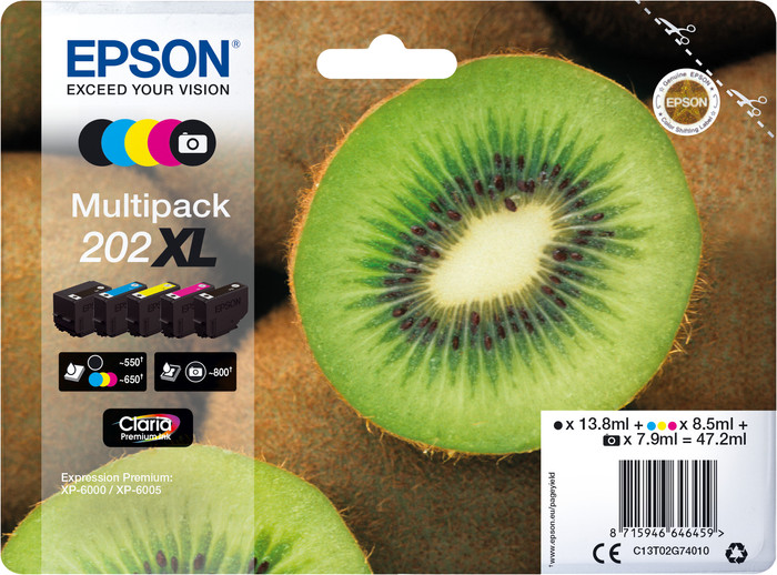 Epson 202XL Cartouches Pack Combiné Main Image