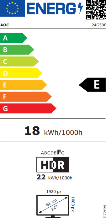 AOC 24G50F energielabel