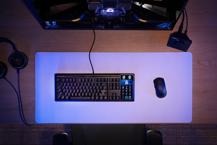 Corsair GALLEON 100 SD Gaming Toetsenbord Azerty product in gebruik
