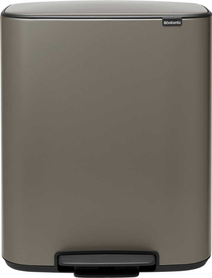 Brabantia Bo Pedal Bin 60L Platinum Main Image
