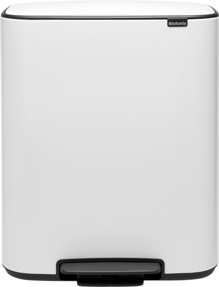 Brabantia Bo Pedal Bin 2 x 30 Liter White Main Image