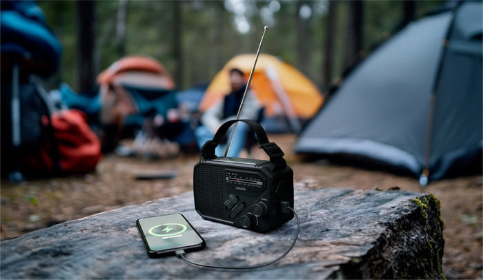 Philips TAR1609 Noodradio product in gebruik
