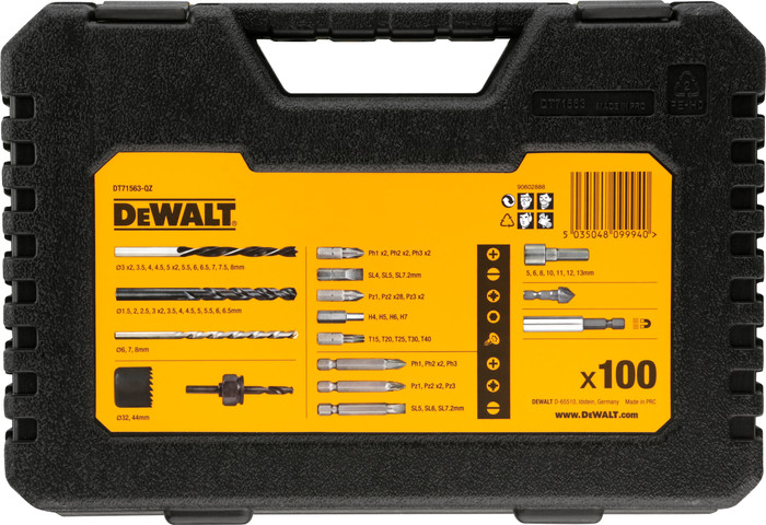 DeWalt Drill and Drill Bit Set 100-piece accessory