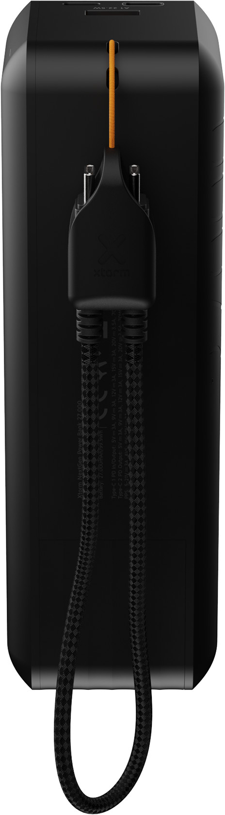 Xtorm NextGen 70W Powerbank 27.000mAh Zwart onderkant