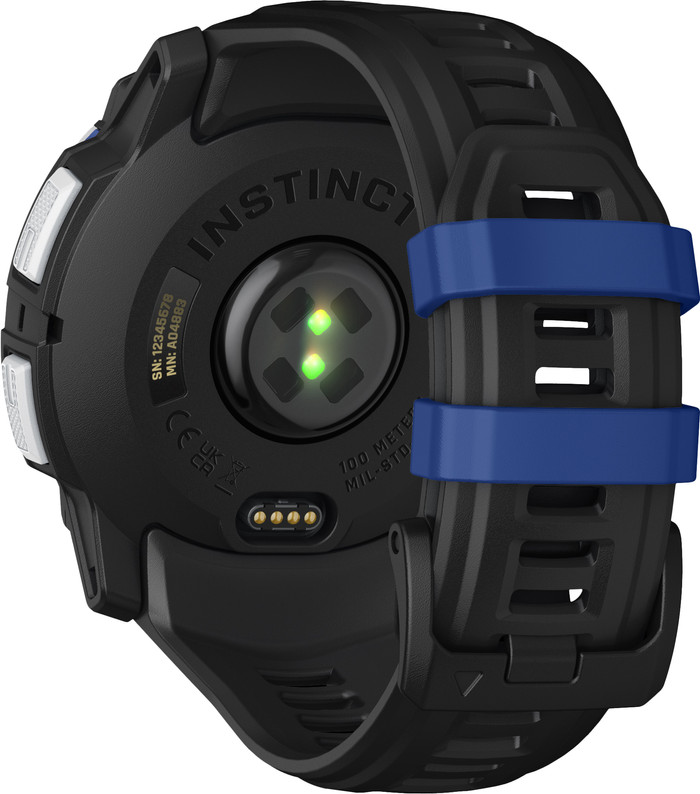 Garmin Instinct 3 Solar Wit 50 mm achterkant