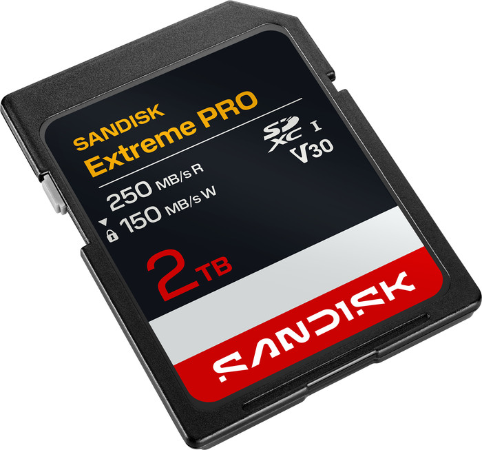 SANDISK Extreme PRO SDXC 2TB 250MB/s voorkant