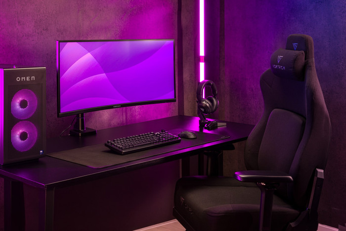 Vortech Prestige Gaming Chair Black product in use