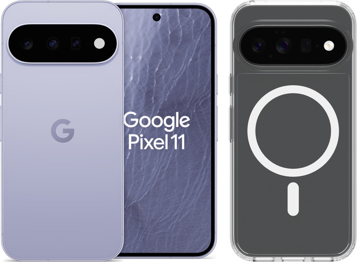 Google Pixel 11 256GB Blauw 5G + BlueBuilt Back Cover Transparant Main Image