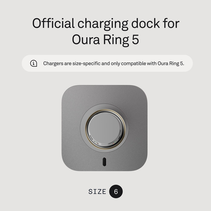 Oura Ring 5 Draadloze Oplaadcase Maat 6 visual leverancier