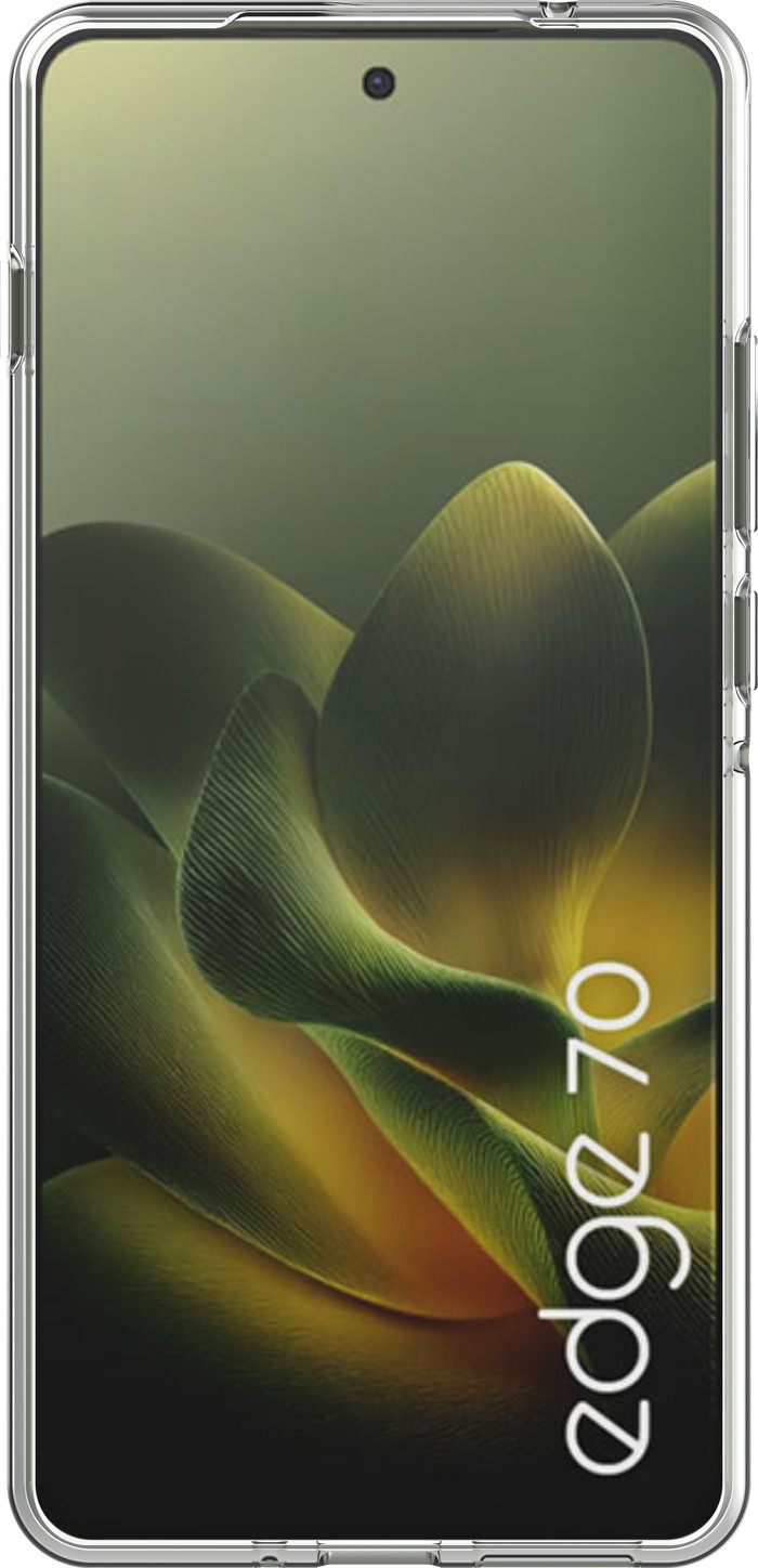 Just in Case Soft Design Motorola Edge 70 Back Cover Transparant voorkant