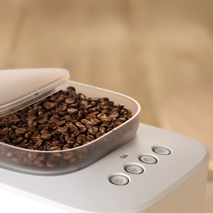 Philips Baristina BAR308/00 Wit + Melkopschuimer detail