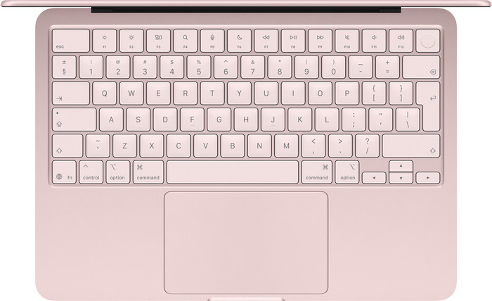 Apple MacBook Neo (2026) A18 Pro 512 Go avec Touch ID Rose Poudré AZERTY dessus