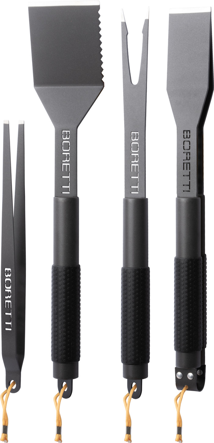 Boretti Set d'Ustensiles pour BBQ 4 Pièces Main Image
