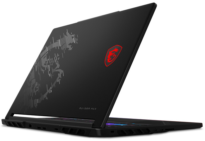 MSI Raider 16 Max HX B2WJ-039BE Azerty achterkant