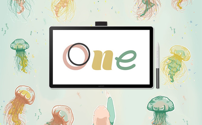 Wacom One 14 product in gebruik