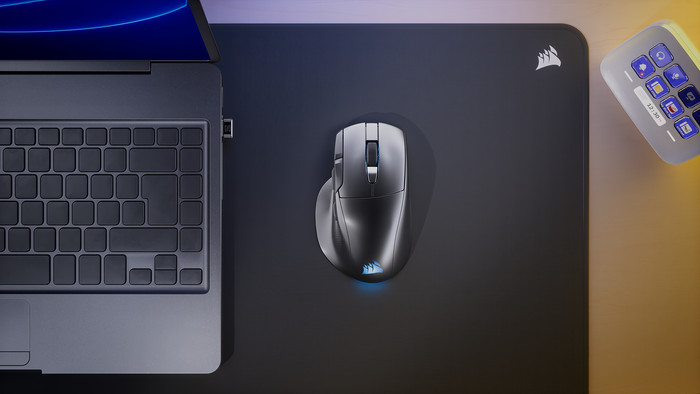 Corsair Nightsword V2 Stream Deck Draadloze Gaming Muis Zwart product color detail