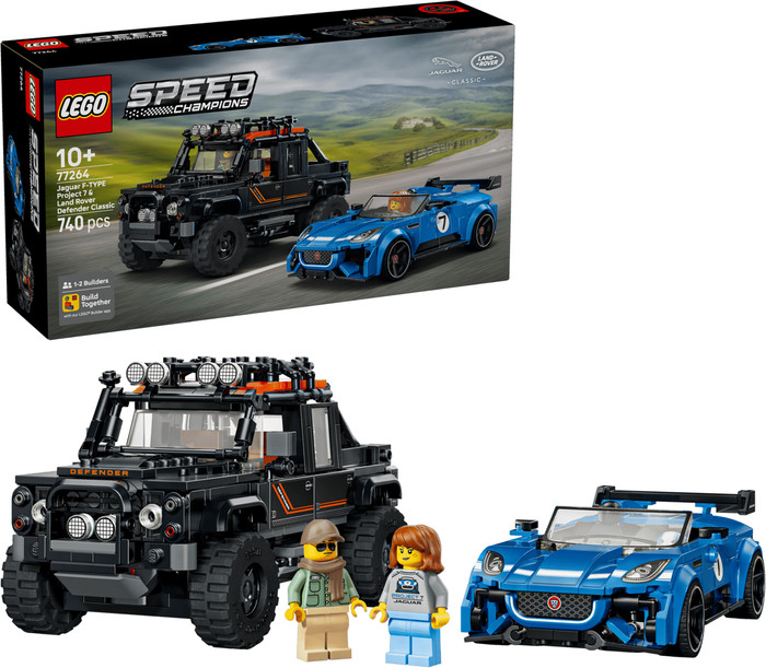 LEGO Speed Champions - La Jaguar Project 7 et le Land Rover Defender 77264 côté droit
