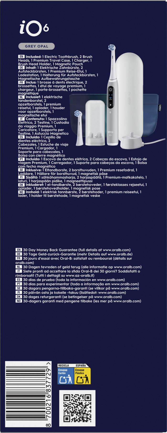Oral-B iO 6 Grijs Luxe Edition verpakking
