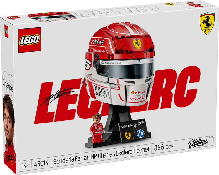 LEGO Editions Scuderia Ferrari HP helm van Charles Leclerc 43014 verpakking