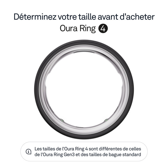 Oura Ring 4 Taille 15 Gris visuel fournisseur