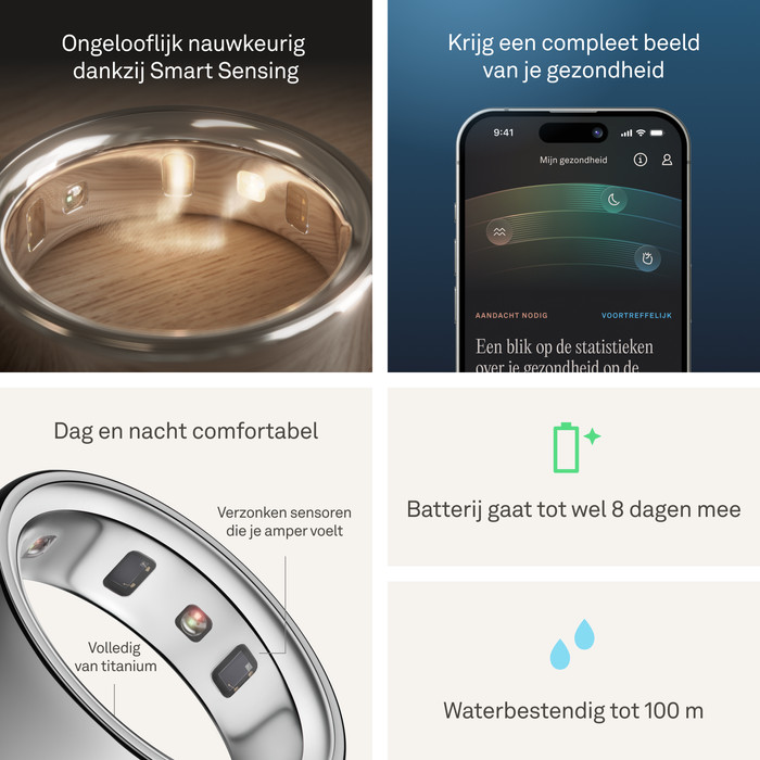 Oura Ring 4 Maat 9 Zilver visual leverancier