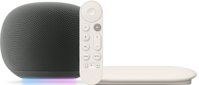 Google Home Speaker Grijs + Google TV Streamer 4K Main Image