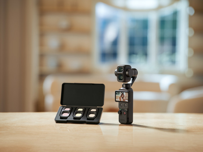 DJI Osmo Pocket 4P (Pro) Magnetic ND Filter Set product in gebruik