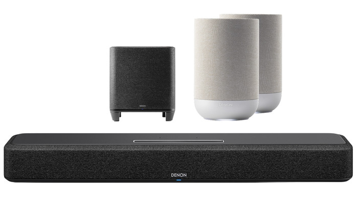 Denon Home Soundbar 550 + Denon Home subwoofer + Denon Home 200 Zilver (2x) Main Image