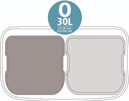 Brabantia Bo Touch Bin Hi Poubelle 2 x 30 Litres Soft Beige produit à l'usage