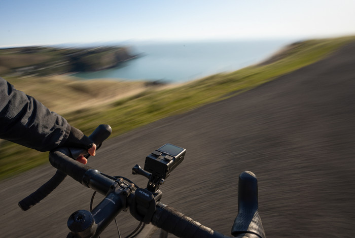 HoverAir X1 PRO MAX Ultimate Cycling Kit product in gebruik