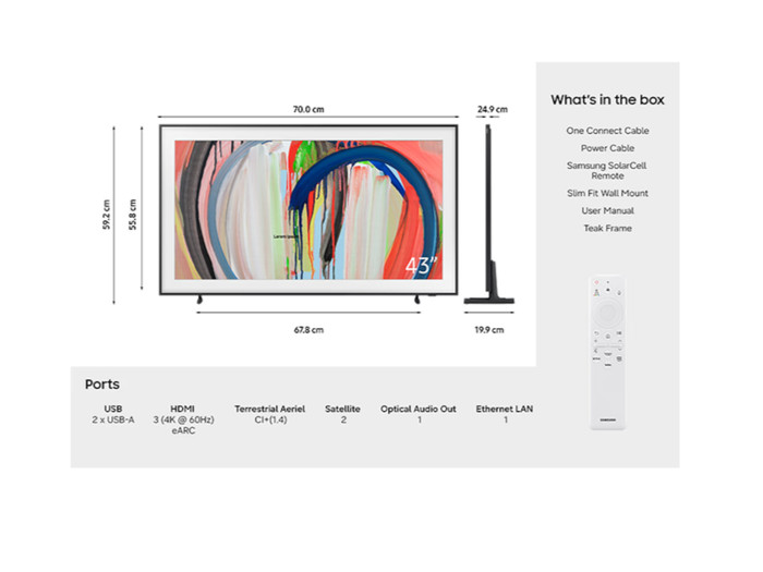 Samsung 43" The Frame (2026) visual leverancier