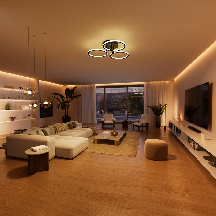 Philips Hue Bedrade Wandschakelaarmodule voor Niet Slimme Dimbare Lampen product in gebruik
