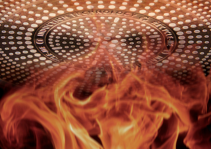 Tefal Ceramic Control Grey hapjespan 24 cm + deksel product in gebruik