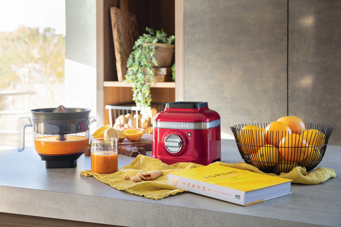 KitchenAid Artisan K400 5KSB4026EER Rouge Empire + Embout Presse-agrume produit à l'usage