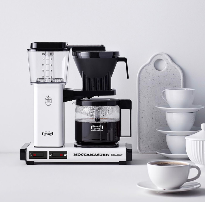 Moccamaster KBG Select Off-White product in gebruik
