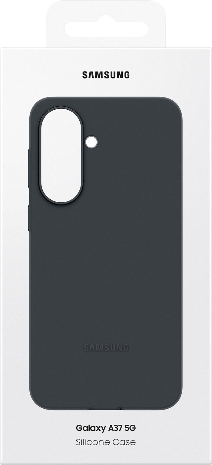 Samsung Galaxy A37 Siliconen Back Cover Zwart verpakking