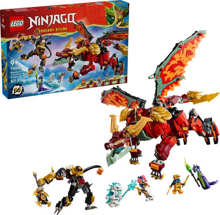 LEGO Ninjago Wyldfyre's Transformerende Drakenmecha 71868 rechterkant