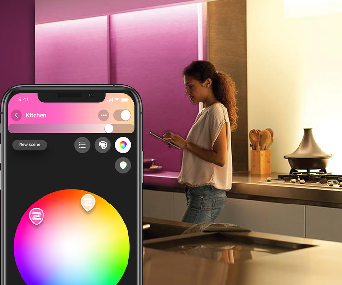 Philips Hue LED Strip Plus White and Color 1m Extension product in use