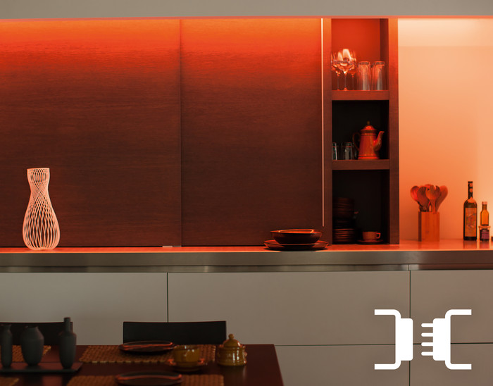 Philips Hue LED Strip Plus White and Color 1m Extension product in use