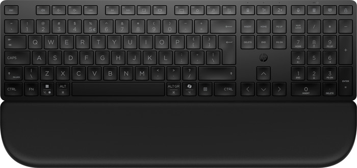 HP 580C Multi-Device Dual-Mode Toetsenbord en Muis met polssteun QWERTY bovenkant