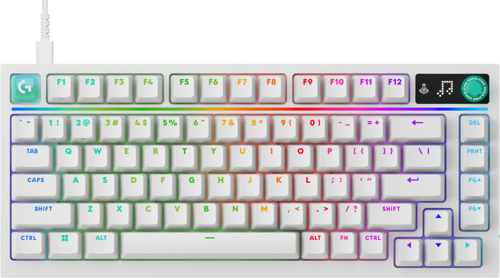 Logitech G316 X 75 Gaming Toetsenbord Wit Azerty bovenkant