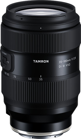 Tamron 35-100mm f/2.8 Di III VXD Sony FE bovenkant