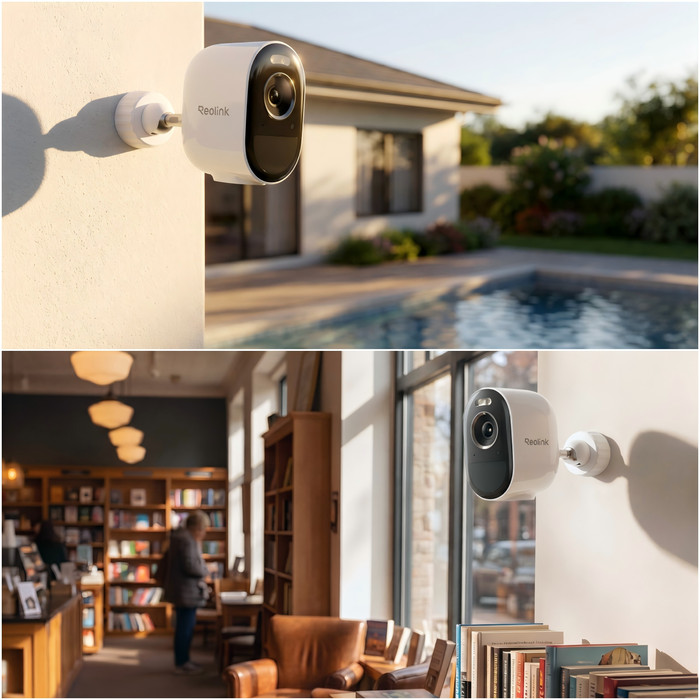 Reolink Argus B330 Duo Pack + Home Hub 1 Lite product in gebruik