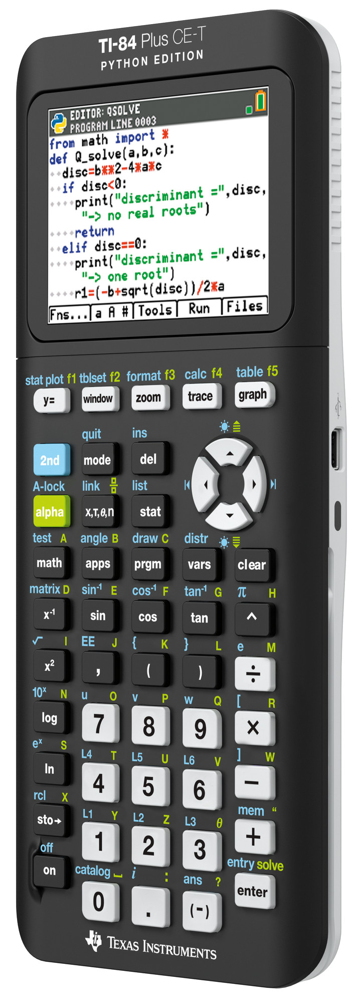 Texas Instruments TI-84 CE-T + Appli Python côté droit