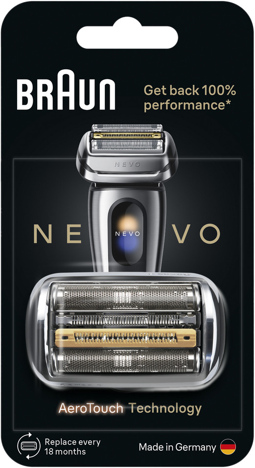 Braun NEVO Shaver Head Silver packaging