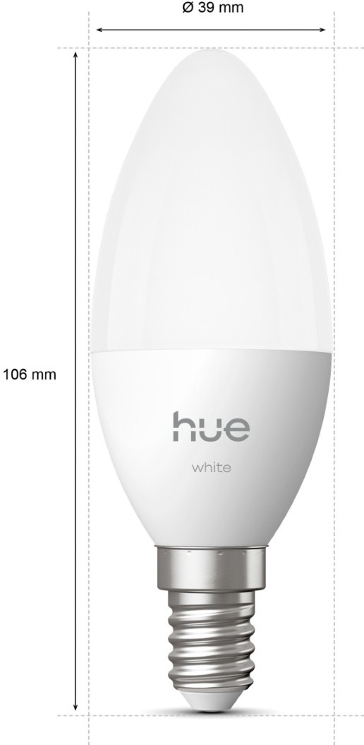 Philips Hue Kaarslamp White E14 Losse lamp voorkant