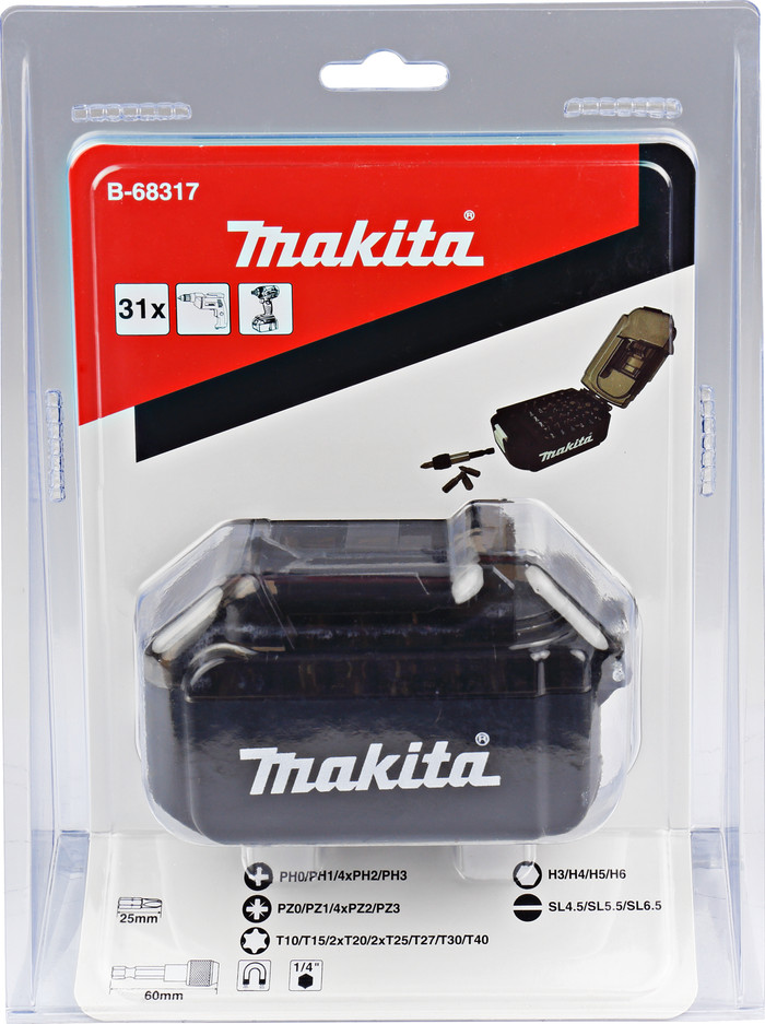Makita Schroefbitset 31-delig B-68317 product in gebruik