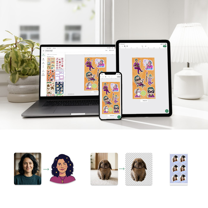 Cricut Sticker Pack for StickerPix Print + Cut product in use