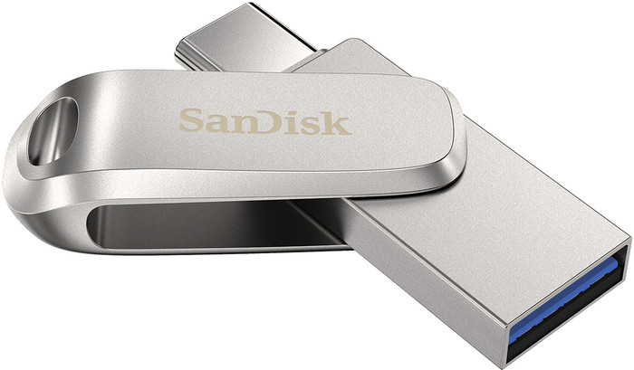 SanDisk Ultra Dual Drive 3.1 Luxe 128 Go Lot de 2 côté gauche